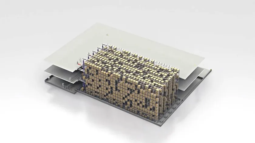 パレット立体自動倉庫システムのイメージ