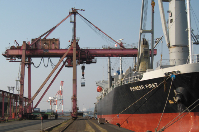 loading of the product on ships