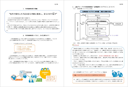 「上組グループ　企業倫理ヘルプラインのA.B.C」一部抜粋